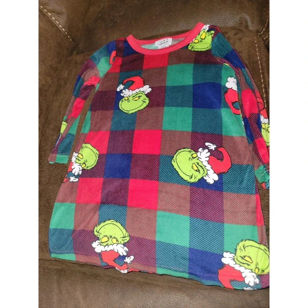 Dr suess the grinch holiday Christmas pajamas nightgown‎ size 4t